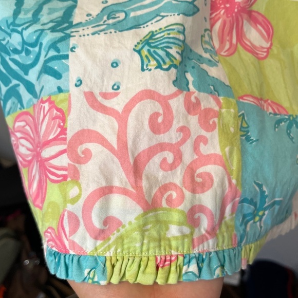 Lilly Pulitzer Vintage White Label Patchwork Dress Sz 14 - Picture 5 of 10